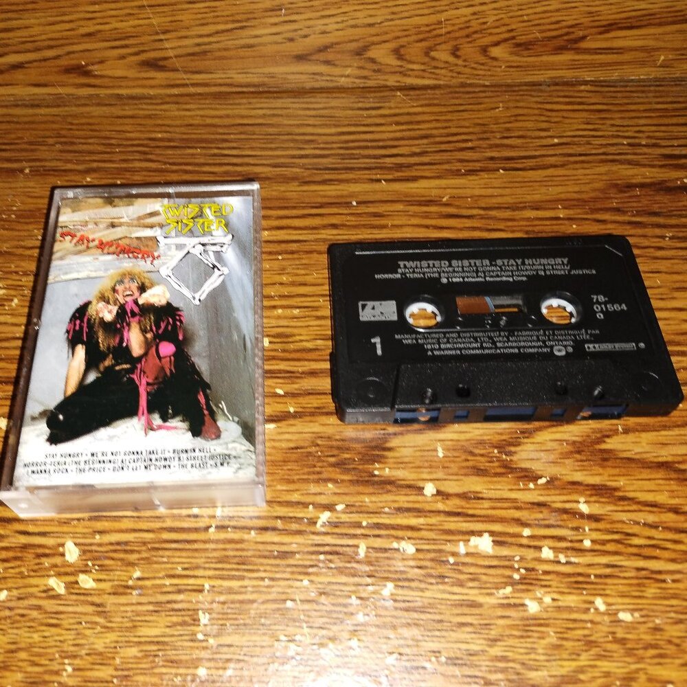 Twisted Sister - Stay Hungry on cassette (Atlantic Records Canada, 1984)